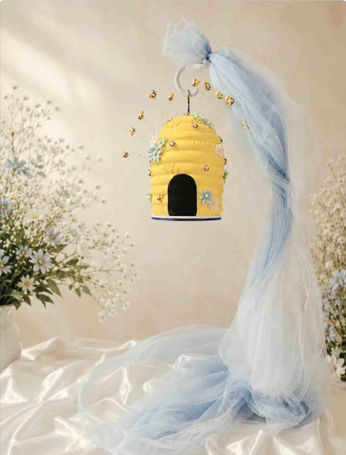 Hanging beehive cake by Jeannie's Cakez